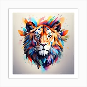 Colorful Tiger Head 2 Art Print