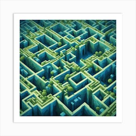 3d Maze Art Print