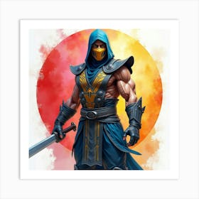 Mortal Kombat Ninja Fighter Concept Art (45) Art Print