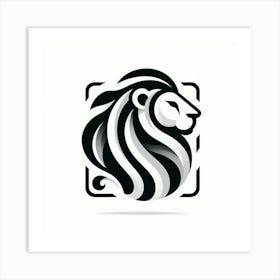 Lion Head Logo 1 Art Print