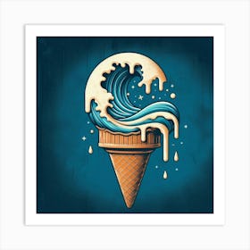 Beachy Ice Cream Shoppe Art Print