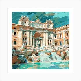 Trevi Fountain Rome Art Print