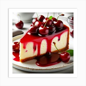 Cherry Cheesecake Art Print