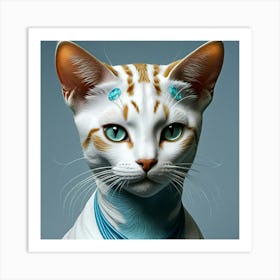 Human Cat Face Hybrid Feline Anthropomorphic Humanoid Transformation Fantasy Fiction Creat (10) Art Print