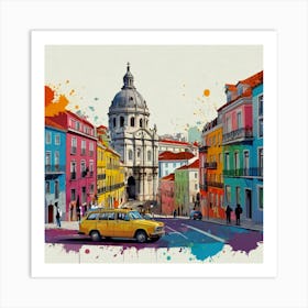 Lisbon City 1 Art Print