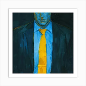 Man With A Yellow Tie Art Print