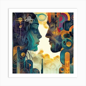 Man And A Woman 1 Art Print