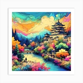 Asian Landscape Painting 3 Art Print