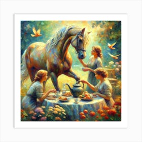 Tea With Friends Art Print