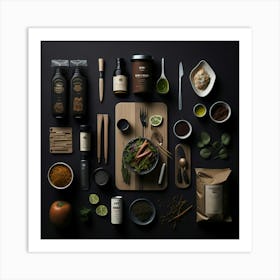 Barbecue Props Knolling Layout (70) Art Print