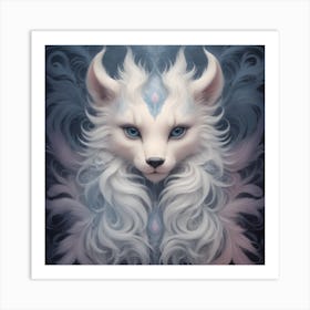 An Ethereal And Dreamlike Creature With Fur Adorned In Surreal And Dream Inspired Patterns Blurring The Line Between Reality And The Rea Art Print