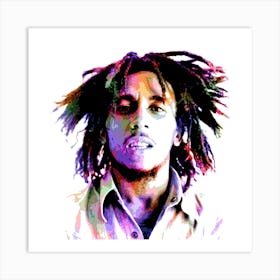 Bob Marley Colourful Art Art Print