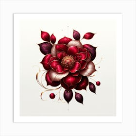 Red Flower 3 Art Print