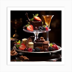 Desserts And Drinks Art Print