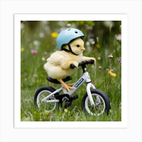 A Photo Of A Cute Yellow Chick Riding A Xr50r4ksacm2odpeegnmg Trnxw90cqiytrl 2naktxq Art Print