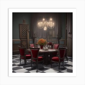 Vampires Dining Room Art Print