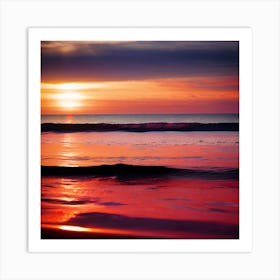 Sunset On The Beach 646 Art Print