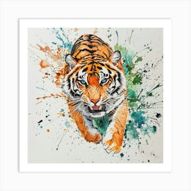 Tiger.Generated AI. Wall Art Print 3 Art Print