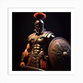Empire's shield, the valor of the Roman Warrior Art Print