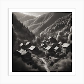 Infrared Village Art Print