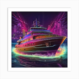 Yacht In The City Art Print