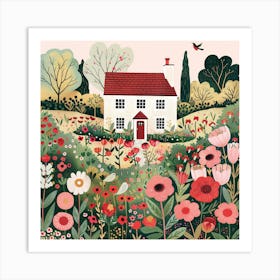 House In The Garden Art Print