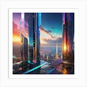 Futuristic Cityscape 113 Art Print