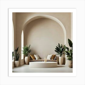 Living Room With Plants 1 Art Print