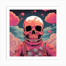 Skull In Space 1 Art Print