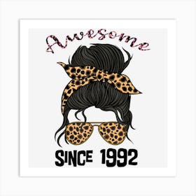 30 Year Old Awesome Since 1992 30th Birthday Woman And Girl 1 Art Print