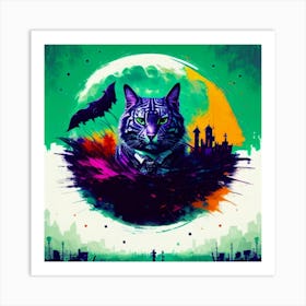 Cat In The City Art Print