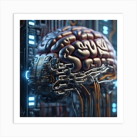 Artificial Intelligence Brain 58 Art Print