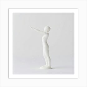 Figure In White Art Print