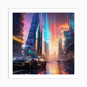 Futuristic City 107 Art Print