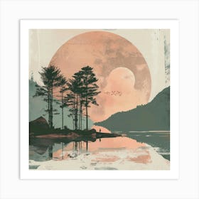 Sunset On The Lake Art Print