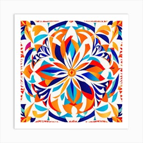 Abstract Floral Pattern 4 Art Print