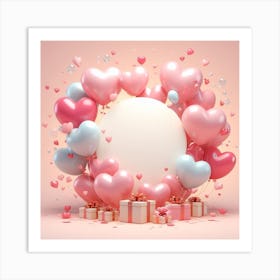 Heart Love Balloons 2 Art Print