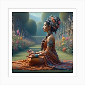 Meditating Woman 6 Art Print