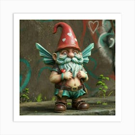 Cupid Gnome 2 Art Print