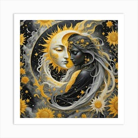 Moon And The Sun Art Print