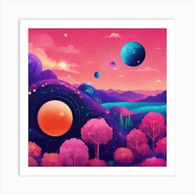 Landscape With Planets 1 Art Print