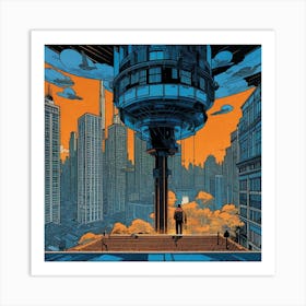 Futuristic Cityscape Art Print