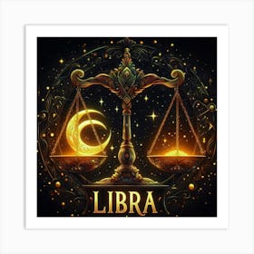 Zodiac Sign Libra, Air Element, The Scales Art Print