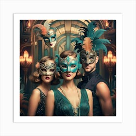 Carnival Masks Art Print