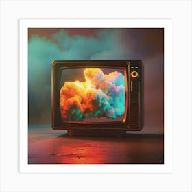 Tv In The Clouds 5 Art Print