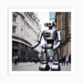 Robot On The Street 10 Art Print