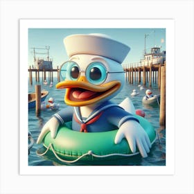 Ducky Sailor 2 Art Print