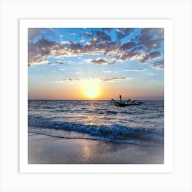 Sunset On The Beach 1 Art Print