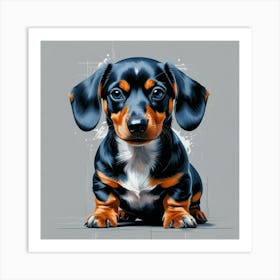 Dachshund Puppy Art Print