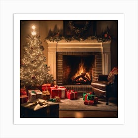 Christmas In The Living Room 28 Art Print